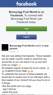 Bonnyrigg Fruit World – Win a Free Fruit Basket