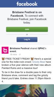 Brisbane Festival – Win a Double Pass to Grizzly Bear