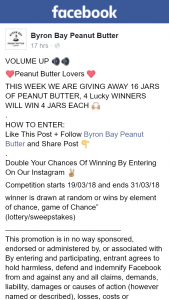 Byron Bay Peanut Butter – Win 4 Jars Each