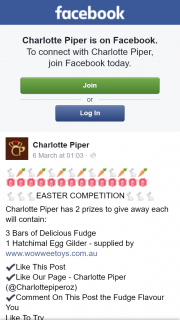 Charlotte Piper – Win Fudge Bars and Toy