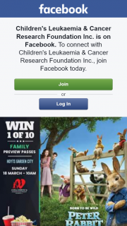 Children’s Leukaemia & Cancer Research Foundation – Win 1 of 10 X Family Passes (admit 4) to The Perth Premiere on Sunday March 18 at Hoyts Garden City at 10am