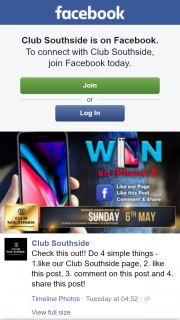 Club Southside – Win an Iphone 8
