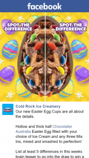Cold Rock ice creamery – Win a $200 Cold Rock Gift Card