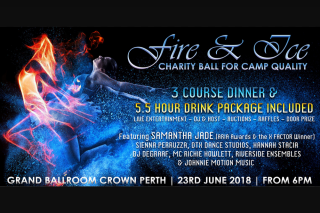 Community News – Win 1 of 2 Double VIP Platinum Tickets to The Fire & Ice Charity Ball for Camp Quality Inclusive of Premium Seating