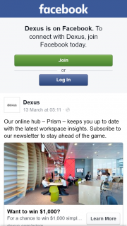Dexus – Win $1000 Simply Tell Us In 25 Words Or Less What Could Make Your Workspace Great (prize valued at $1,000)