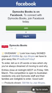 Dymocks – Win a Signed Copy of Still Me By Jojo Moyes