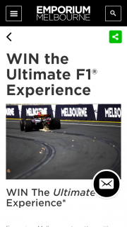 Emporium Melbourne – Win The Ultimate F1® Experience (prize valued at $4,000)