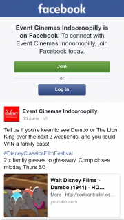 Event Cinemas Indooroopilly – Win a Family Pass