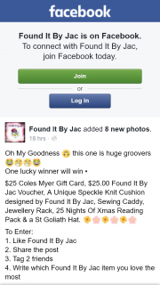 Found it by Jac – Win Coles Myer Gift Card and Other Prizes Purch for Extra Entries