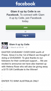 Glam It Up by Celle – Win this Prize As Well (prize valued at $300)