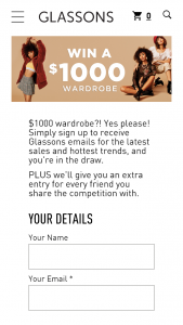 Glassons – Win a $1000 Wardrobe (prize valued at $1,000)