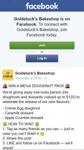 Goldeluck Bakeshop – Win a Mega Doughnut Pack