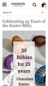 Haighs Chocolate – Win 1 of 25 Chocolate Easter Bilbys (prize valued at $27.25)