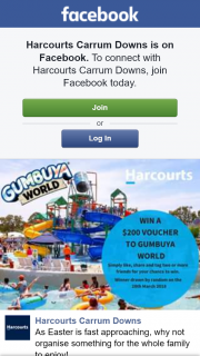 Harcourts Currum Downs – Win a $200 Voucher to Gumbuya World (prize valued at $200)