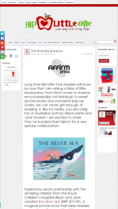 Hip Little One – Win 1 of 3 Copies of The Silver Sea (prize valued at $60)