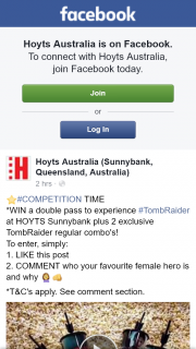 Hoyts Cinemas Sunnybank – Win a Double Pass to See Tomb Raider Plus an Exclusive Combo
