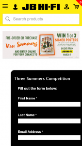 JB HiFi – Win a Signed #threesummers Poster (prize valued at $750)