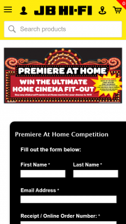 JB Hi-Fi – Win The Ultimate Home Cinema Fit-Out (prize valued at $5,201)