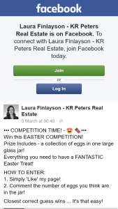Laura Finlayson KR Peters Real Estate – Win this Easter Competition
