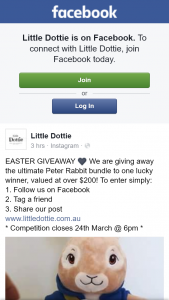 Little Dottie – Win Peter Rabbit Bundle (prize valued at $200)