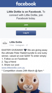 Little Dottie – Win Peter Rabbit Bundle (prize valued at $200)