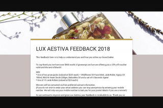 Lux Aestiva – Win Skincare Prizes
