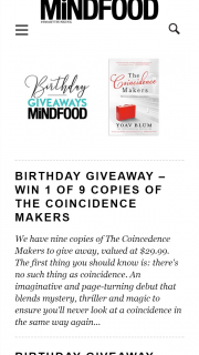 MindFood – Win 1 of 9 Copies of The Coincidence Makers (prize valued at $29.99)