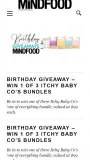 MindFood – Win One of Three Itchy Baby Co’s ‘one of Everything Bundle (prize valued at $99)