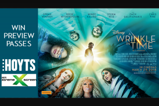 Mix 94.5 – Win Tickets for You and The Family to The Preview of Disney’s a Wrinkle In Time at Hoyts Garden City Xtremescreen