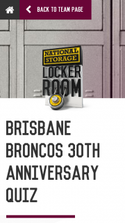 National Storage Locker Room – Win 2 Tickets to The Game
