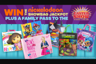 Nickelodeon – Win 1 of 5 Prize Packs Including a Family Pass to The Sydney Royal Easter Show (prize valued at $30)