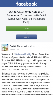 OAAWK – Win One of 2 Balance Buddy Bikes