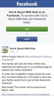 Out & About With Kids – Win a Family Pass to Kids Adventure Outdoors Anglesea