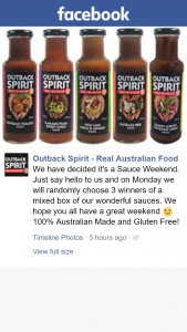 OuTBack Spirit Real Australian Food – Win Mixed Box of Sauces