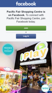Pacific Fair Shopping Centre – Win 1 of 5 Double Super Mega 2 Hour Passes at Iplay Australia (prize valued at $50)