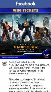 Perth Festivals & Events – Win All You Need to Do Is (prize valued at $62.2)