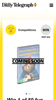 Plus Rewards – Win 1 of 50 Fun Filled Paddington Movie DVD Box Sets and Activity Sets (prize valued at $2,745)