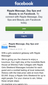 Ripple Massage – Win a Girls Weekend Getaway With Ripple Massage (prize valued at $3,000)