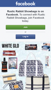 Rustic Rabbit showbags – Win a White Glo Showbag (RRP $25) Simply Like & Tag a Friend