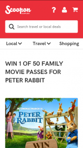 Scoopon – Win One of Fifty Family Passes to See Peter Rabbit (prize valued at $75)