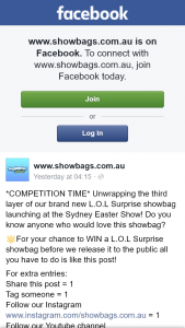 Showbags – Win a Lol Surprise Showbag Before We Release It to The Public All You Have to Do Is Like this Post