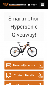 Smartmotion – Win a Smartmotion Hypersonic Bike (prize valued at $4,500)