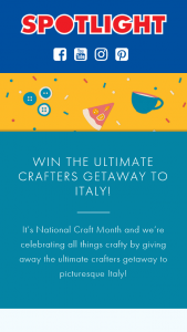 Spotlight – Win a Trip to Italy Competition (prize valued at $399)