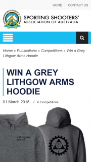SSAA – Win a Grey Lithgow Arms Hoodie (prize valued at $80)
