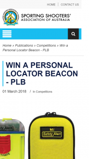 SSAA – Win a Personal Locator Beacon (prize valued at $299)