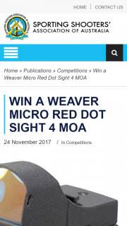 SSAA – Win a Weaver Micro Red Dot Sight 4 Moa (prize valued at $190)