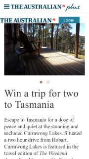 The Australian Plus – Win a Trip for Two to Tasmania Terms & Conditions (prize valued at $2,100)