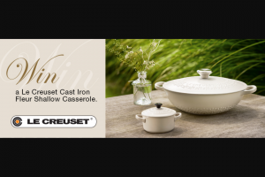 The Cove magazine – Win One of Three Cast Iron Fleur Shallow Casseroles (prize valued at $599)