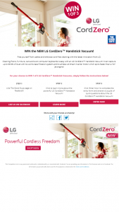 The Good Guys – Win The New Lg Cordzero™ Handstick Vacuum (prize valued at $2,547)