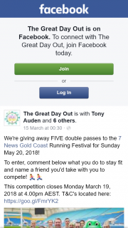 The Great Day Out – Win One of Five Double Passes to Gold Coast Running Festival
